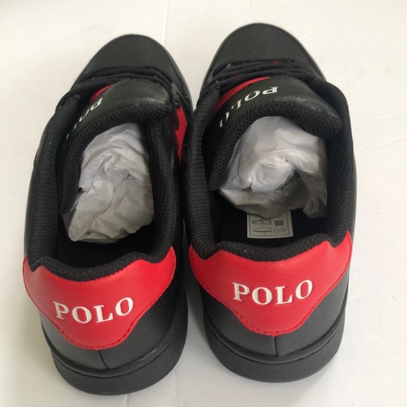 Polo Ralph Lauren Women's Black & Red Shoes SZ 4.5 - Picture 6 of 8
